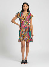 Taki Flounce Wrap Dress